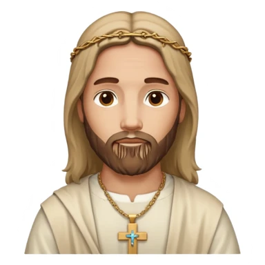 Jesus avec un collier avec une croix sticker