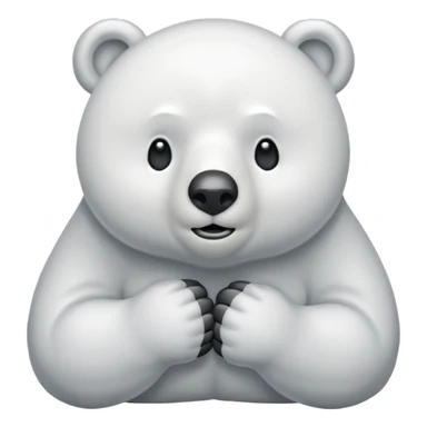 un ours polaire cagoulé sticker