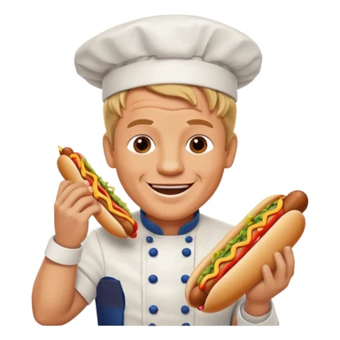 gordon ramsay eat hotdog, happy smile sticker