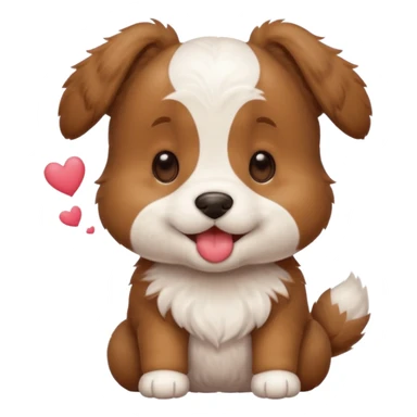 Pup blowing kisses sticker