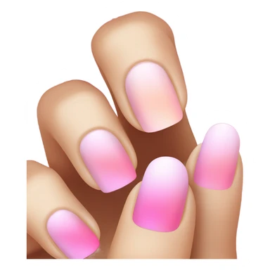 pink ombré nails  sticker