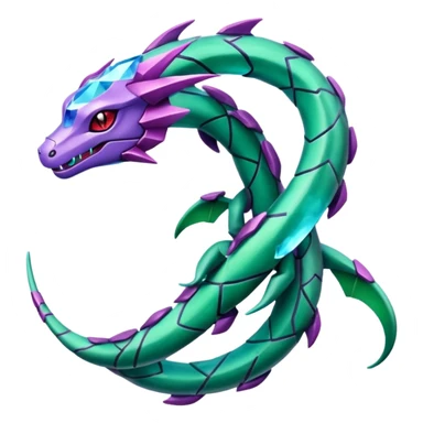 Pokemon legendary purple and cian crystal rayquaza sticker