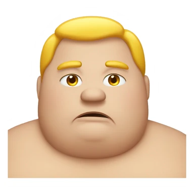 fat person worrying sticker