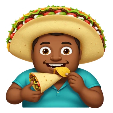 Fat mexican big teeth taco eater sticker