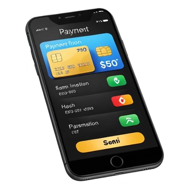 Mobile payment – smartphone with payment app sticker