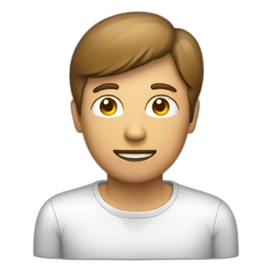 person with a message box overhead sticker