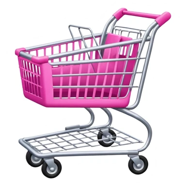 make shopping cart with pink tones. sticker