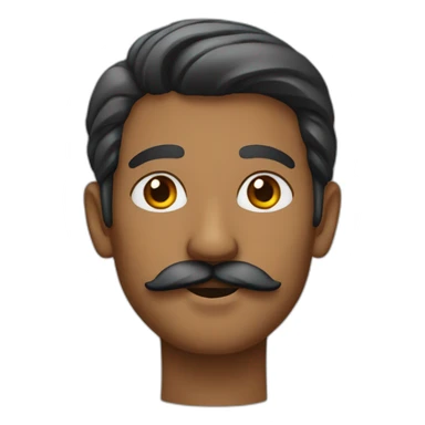 sri lankan man with a mustache sticker