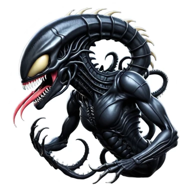  Venom-Xenomorph-hybrid-fantasy-creature sticker