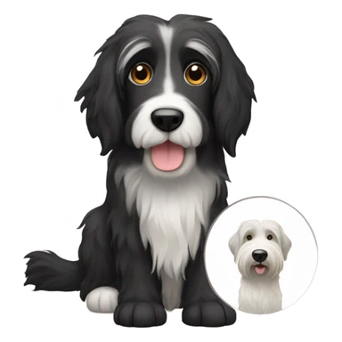Black Bearded collie x Labrador sticker