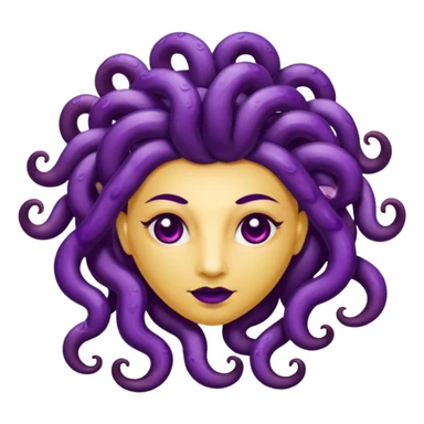 Hazme una medusa con piel de uva morada sticker