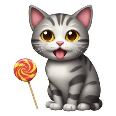 Cat with a lollipop  sticker