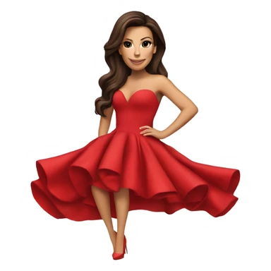 Eva Longoria in red dress sticker