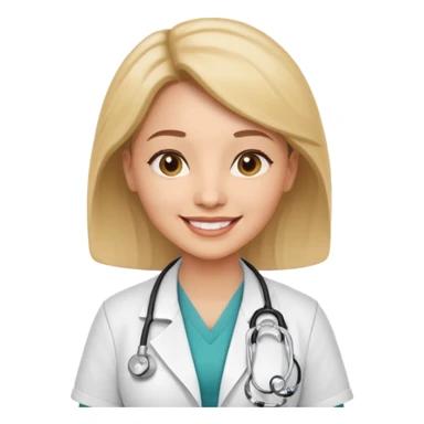female doctor emoji obsttrician sticker