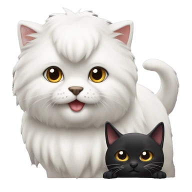 a Samojede and a Black-Withe Cat sticker