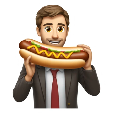 Charle Leclerc wining a hot dog sticker