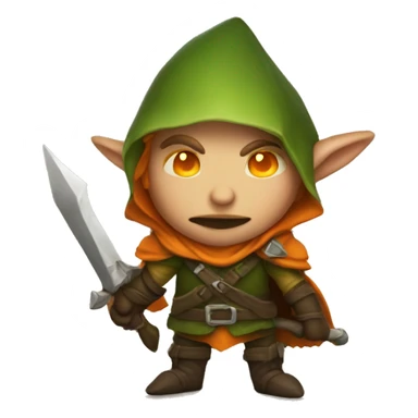 
Fierce elf ranger wearing pumpkin sticker
