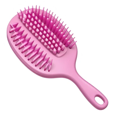 light pink hairbrush apple emoji style variation 2 sticker