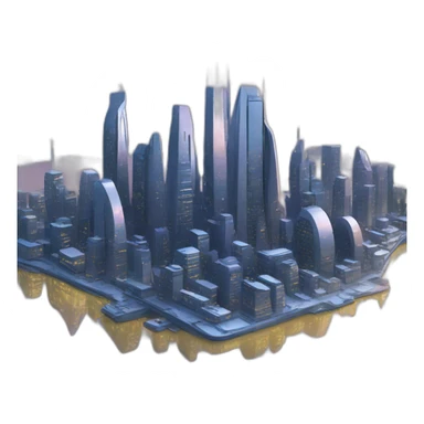 Futuristic City Skyline sticker