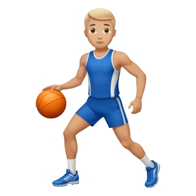 white sportsman in the playground with ball, dressed in sport suit sticker