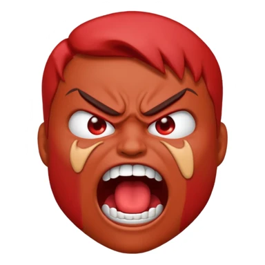gum tsion emoji very not nice rude shouting ragebaiter sticker
