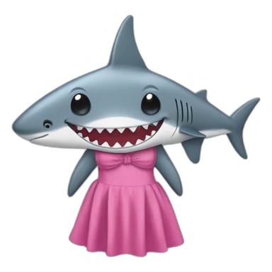Shark with a dress sticker
