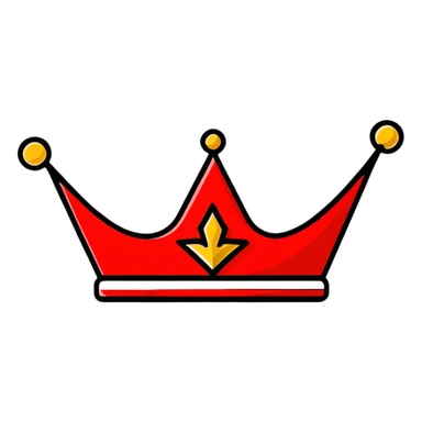 red and black royal crown sticker