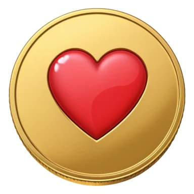 vilet coin with heart sticker