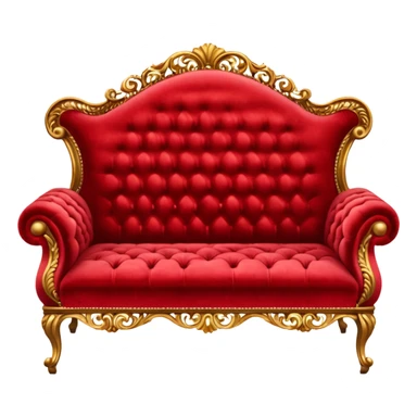 Vintage Sparkly red sofa sticker