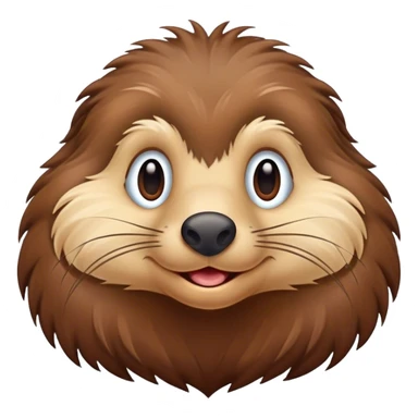 Mole with long chin hair sticker