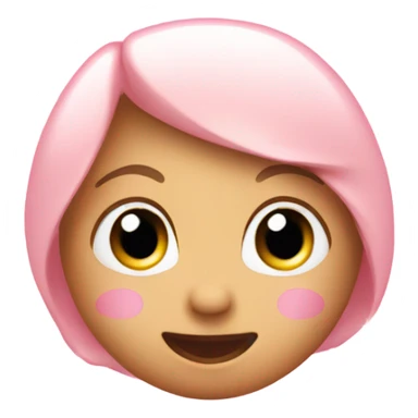 Light baby pink heart emoji with sparkles  sticker