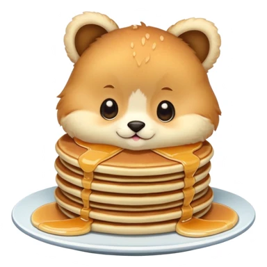 animale cute che mangia i pankake sticker