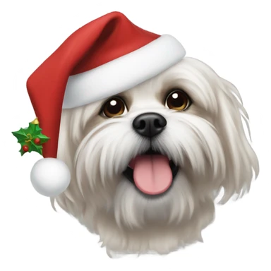 Shitzu christmas  sticker