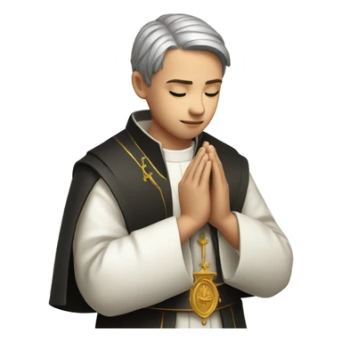 The Young europa Priest in prayer sticker