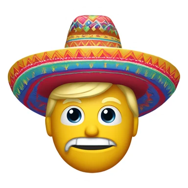 Donald trump with a sombrero  sticker