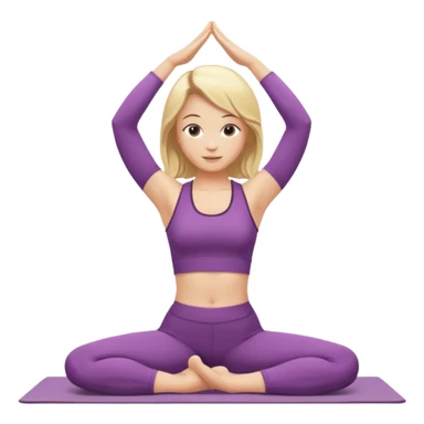 blonde girl doing yoga sticker