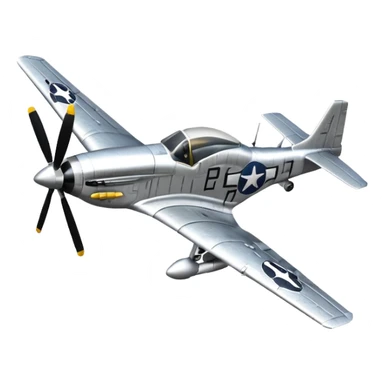 3D P51 mustang in combat sticker