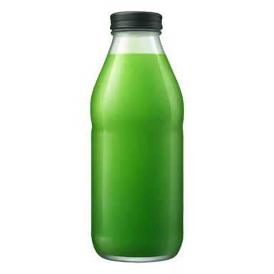 Bottled green juice sticker