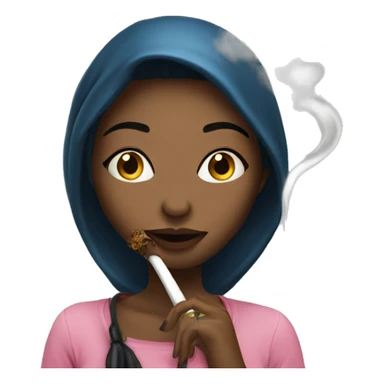 girl smokin hookah sticker