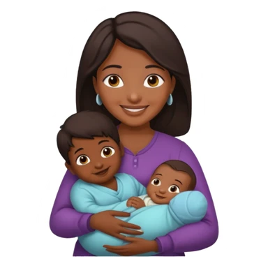 indian mum with infant sticker