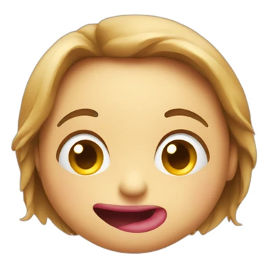 Smiley biting lip looking shy sticker