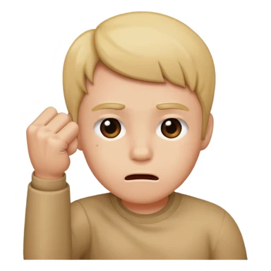 😭emoji with fist up to mouth sticker