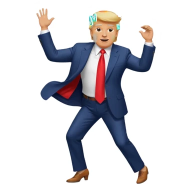 Donald Trump bailando sticker