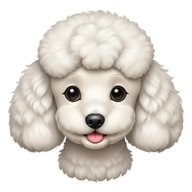 White poodle looking cute sticker