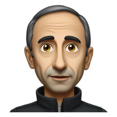 Eric zemmour avec un noir sticker