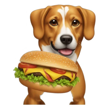 Burger dog sticker