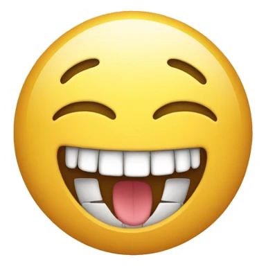 excited emoji with teeth closed sticker