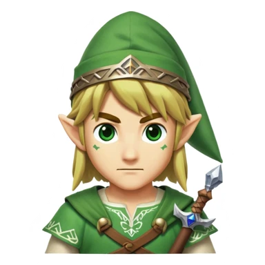 Link from Legend of Zelda with his green tunic and pointy hat sticker