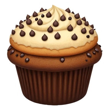 dark brown vanilla muffin chocolate sprinkles on top sticker