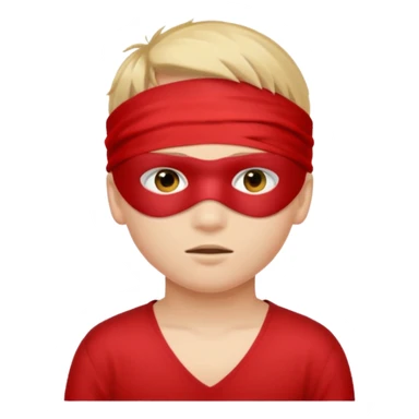 boy + red blindfold sticker